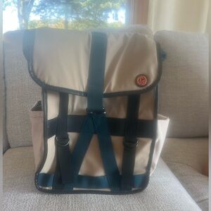 Stylish Beige and Black Backpack